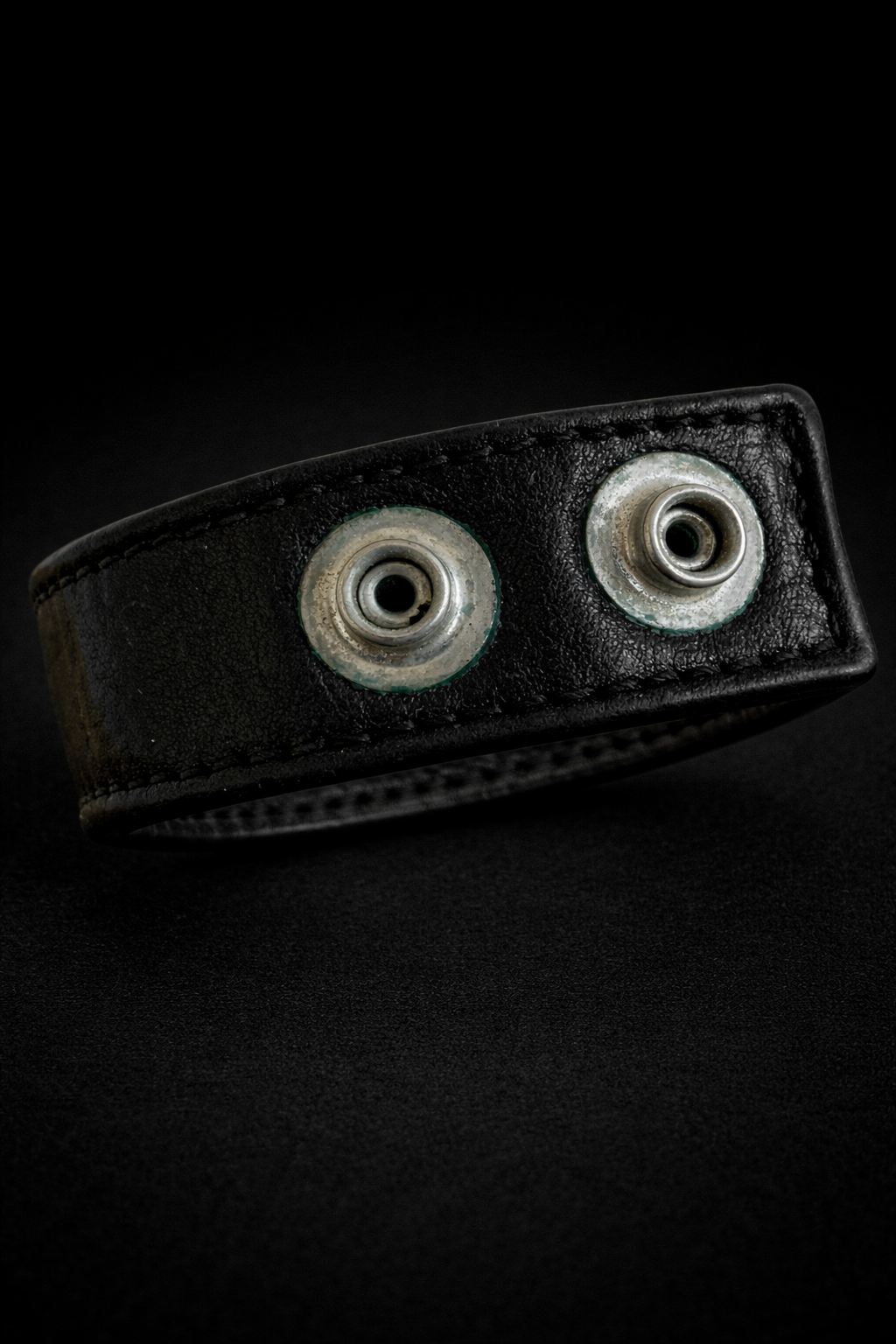 Chrome Hearts Adjustable Leather Sterlingsilver Snap Bracelet Cross 9 inches