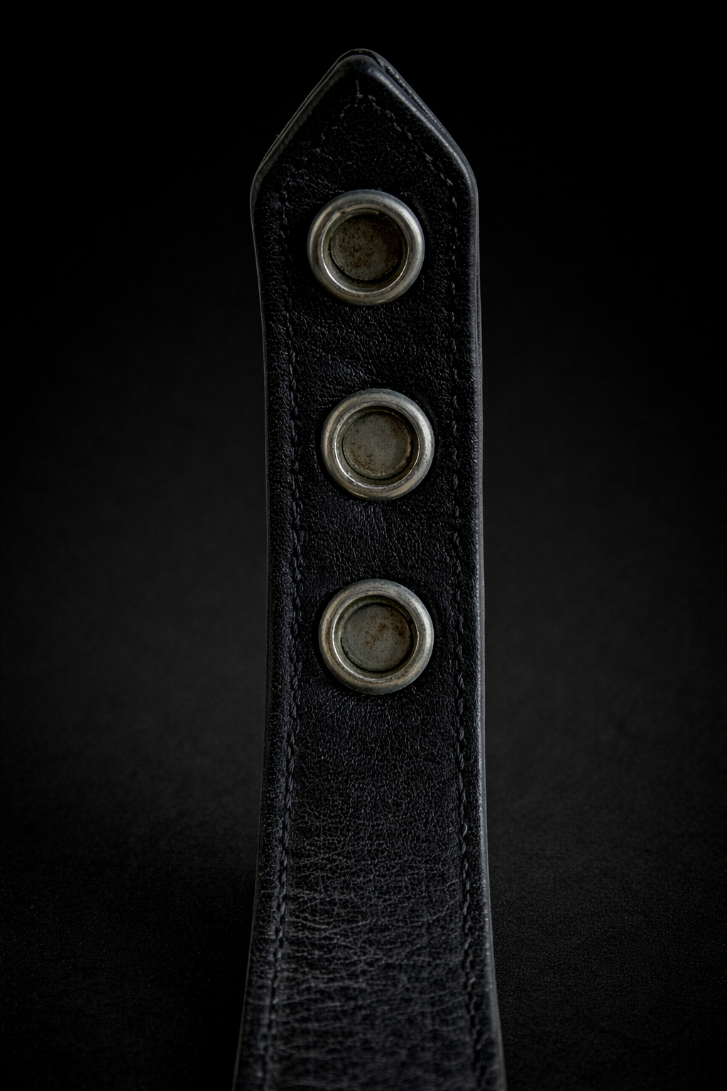 Chrome Hearts Adjustable Leather Sterlingsilver Snap Bracelet Cross 9 inches